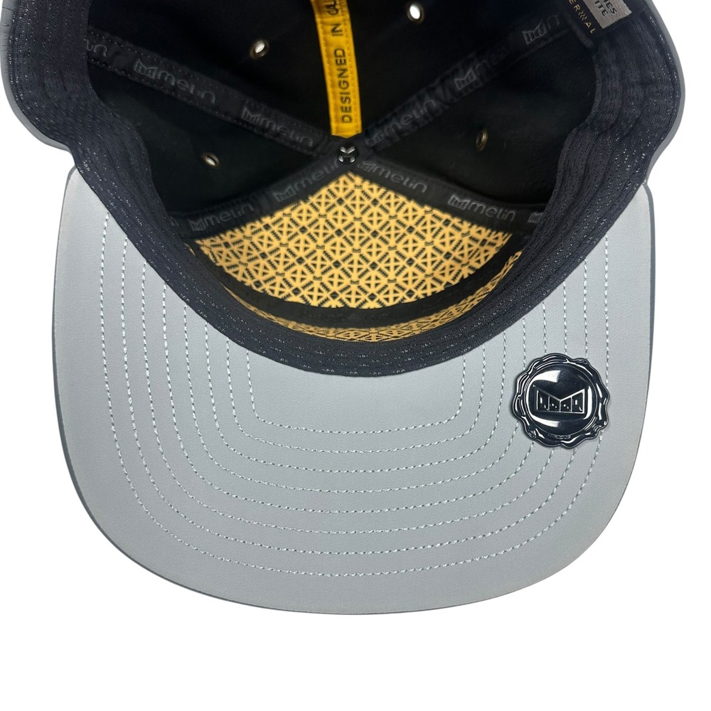 Melin Trenches Infinite Thermal Classic Snapback Hat Gray Flat Bill Water Resist - Picture 8 of 12